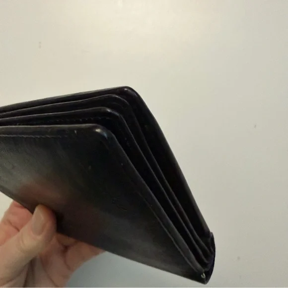 Arrows Wallet Bifold Leather Credit Card Slots Mesh ID Snap Coin Pouch Black - Picture 9 of 16